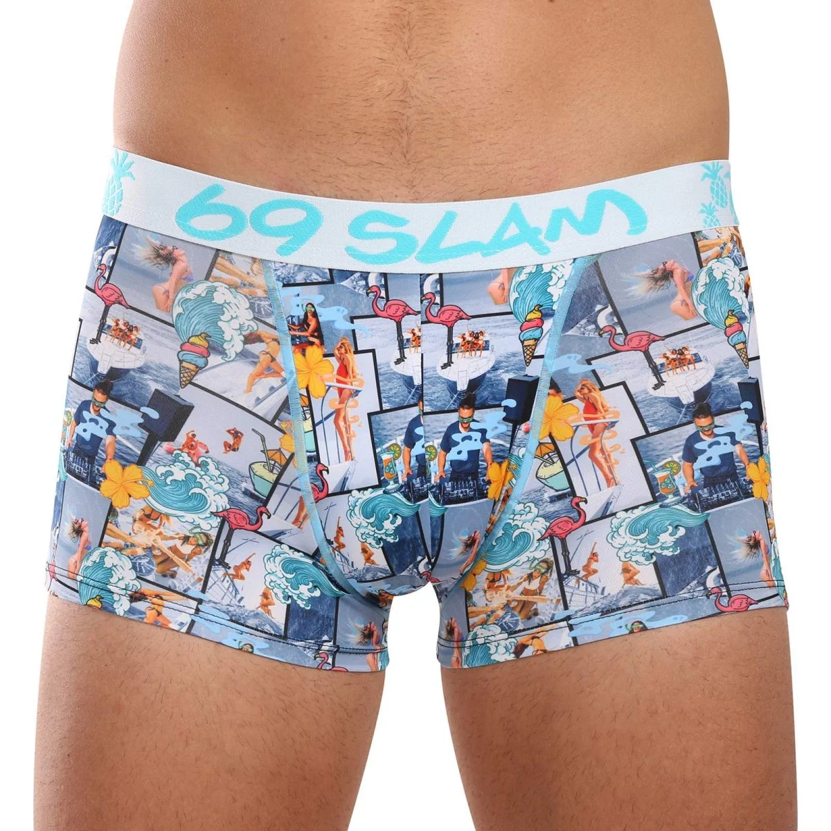 69SLAM Pánské boxerky Hip SUMMER YACHT (MSYSYH-PO) L 