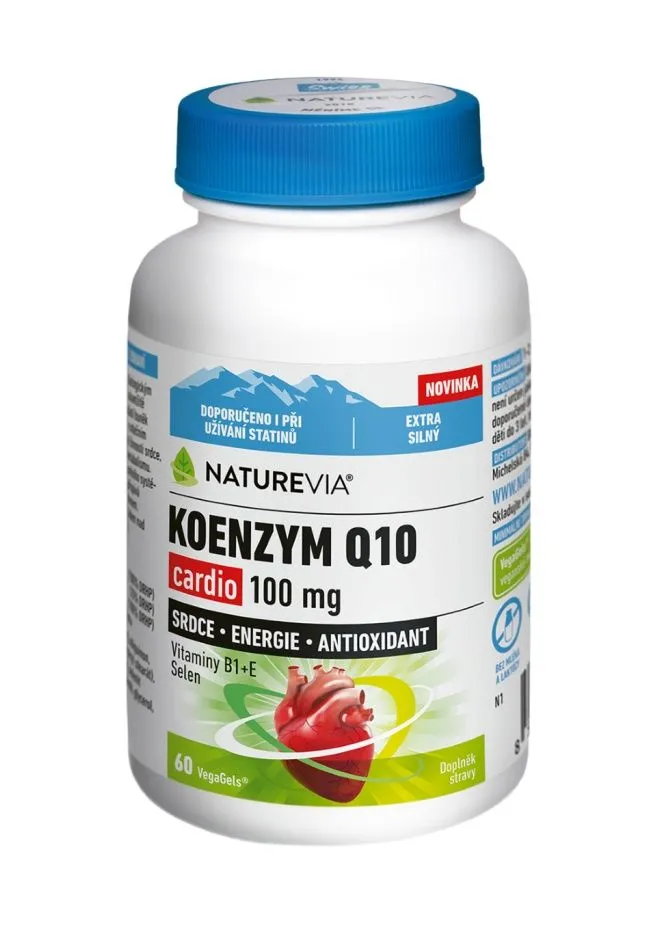 NatureVia Koenzym Q10 Cardio 100 mg 60 kapslí