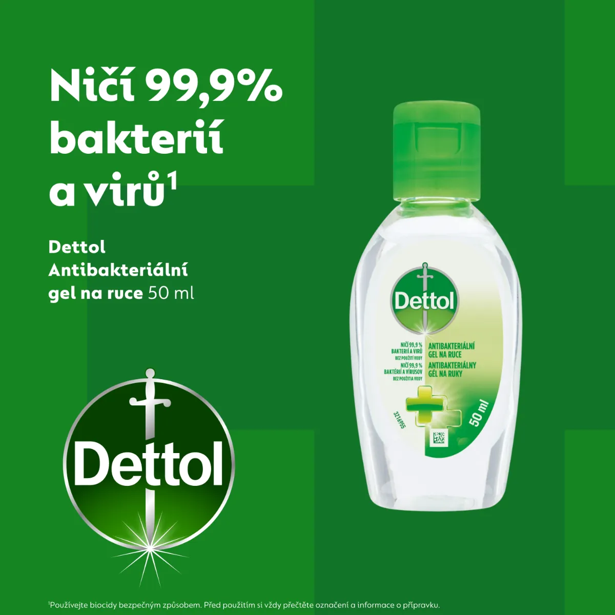 Dettol Antibakteriální gel na ruce 50 ml