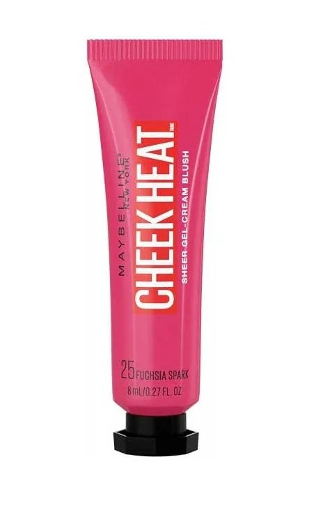 Maybelline Cheek Heat odstín 25 Fuchsia Spark gelově-krémová tvářenka 8 ml