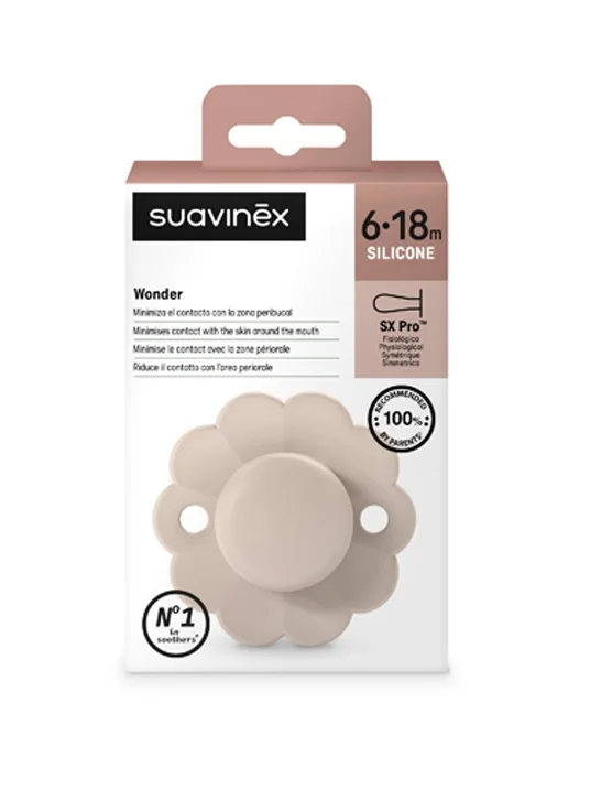 Suavinex Wonder Fyziologický dudlík 6-18m 1 ks mauve chalk