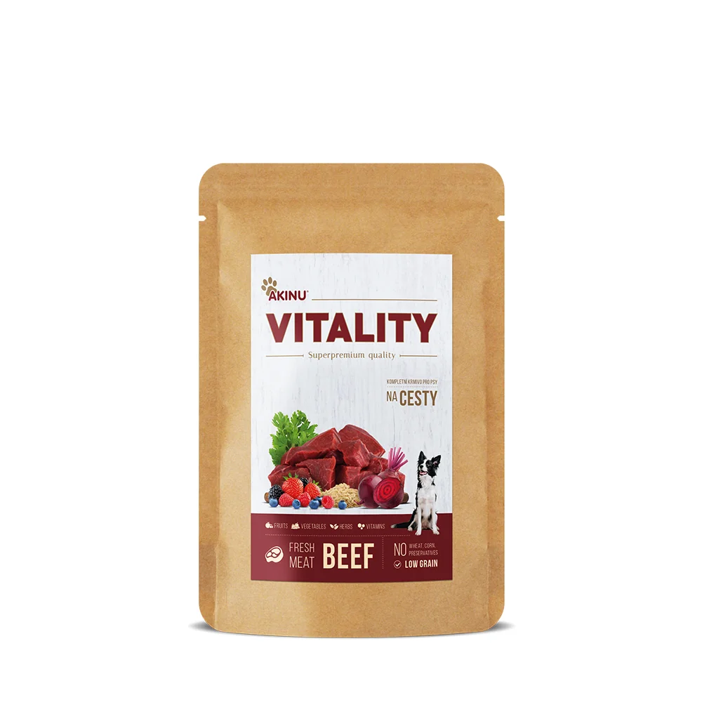 Akinu VITALITY na cesty hovězí kapsička pro psy 150 g