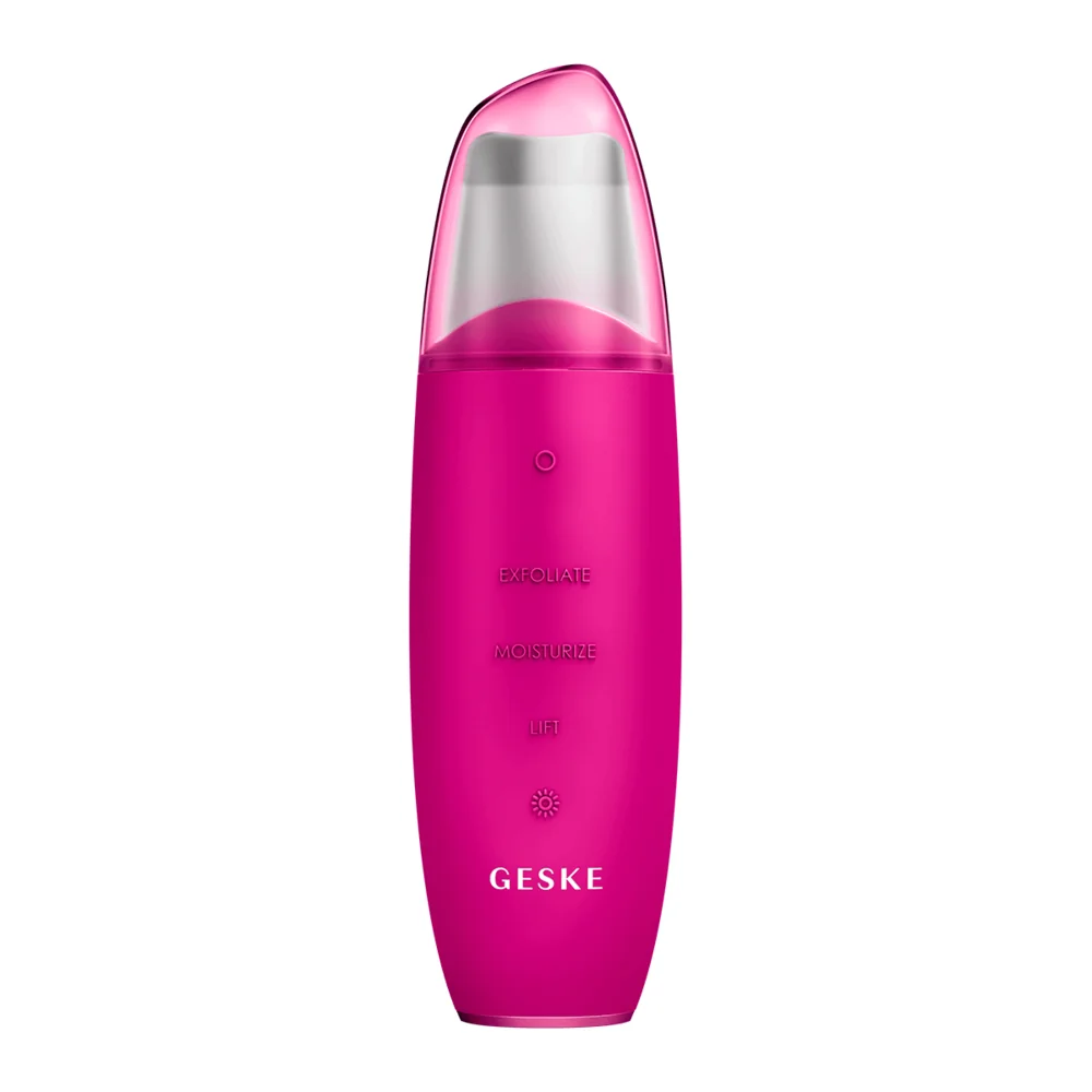 GESKE Microcurrent Skin Scrubber&Blackhead Remover 9in1 ultrazvuková špachtle magenta