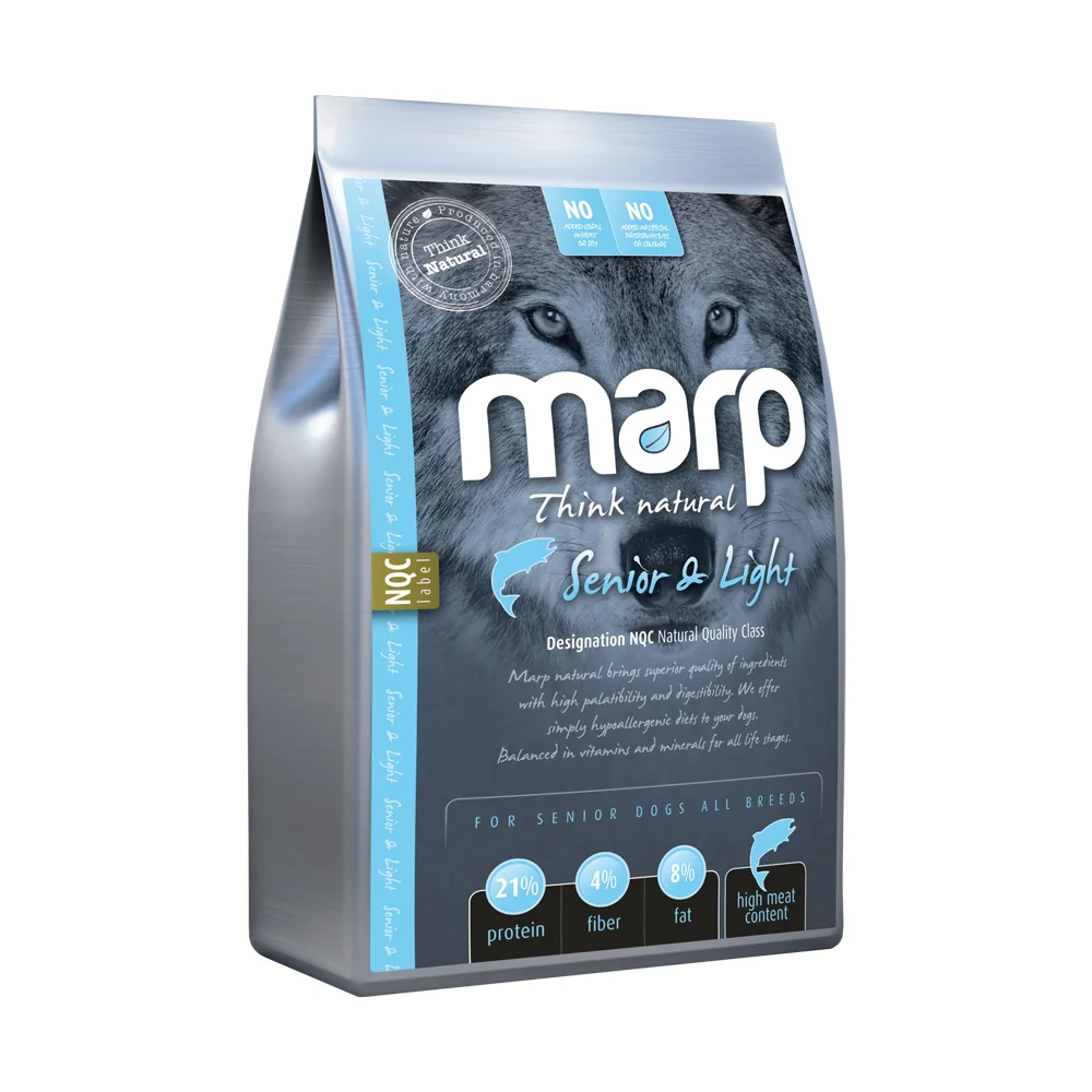 Marp Natural Senior and Light s bílou rybou krmivo pro psy 2 kg