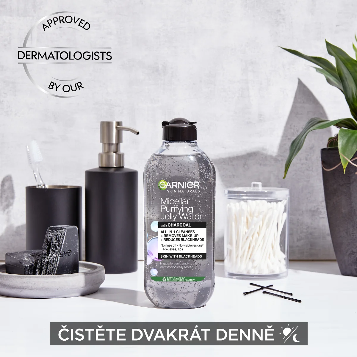 Garnier Pure Active Gelová Micelární voda s aktivním uhlím 400 ml