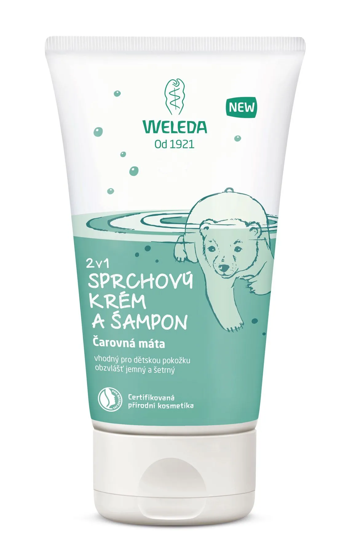 Weleda 2v1 Čarovná máta sprchový krém a šampon 150 ml