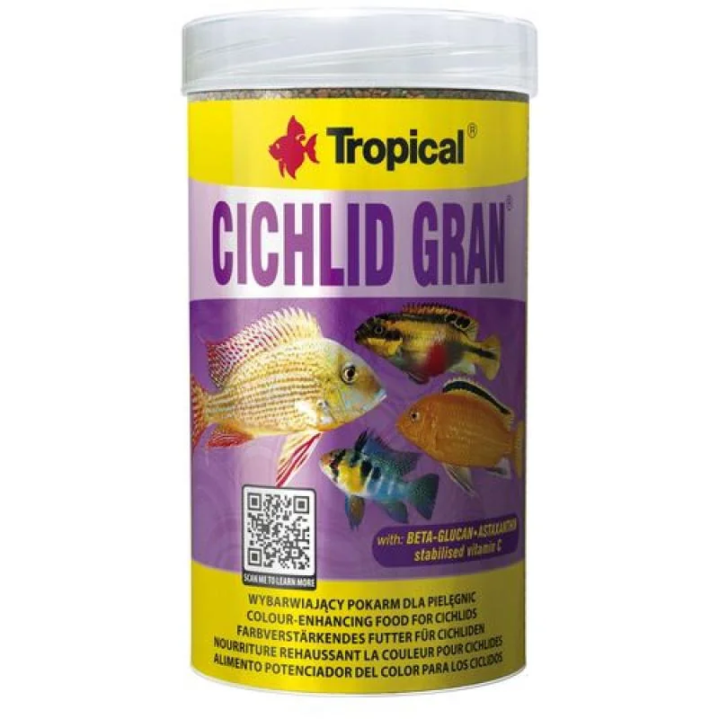 Tropical Cichlid Gran 250ml/138g krmivo s beta-glukanem pro cichlidy