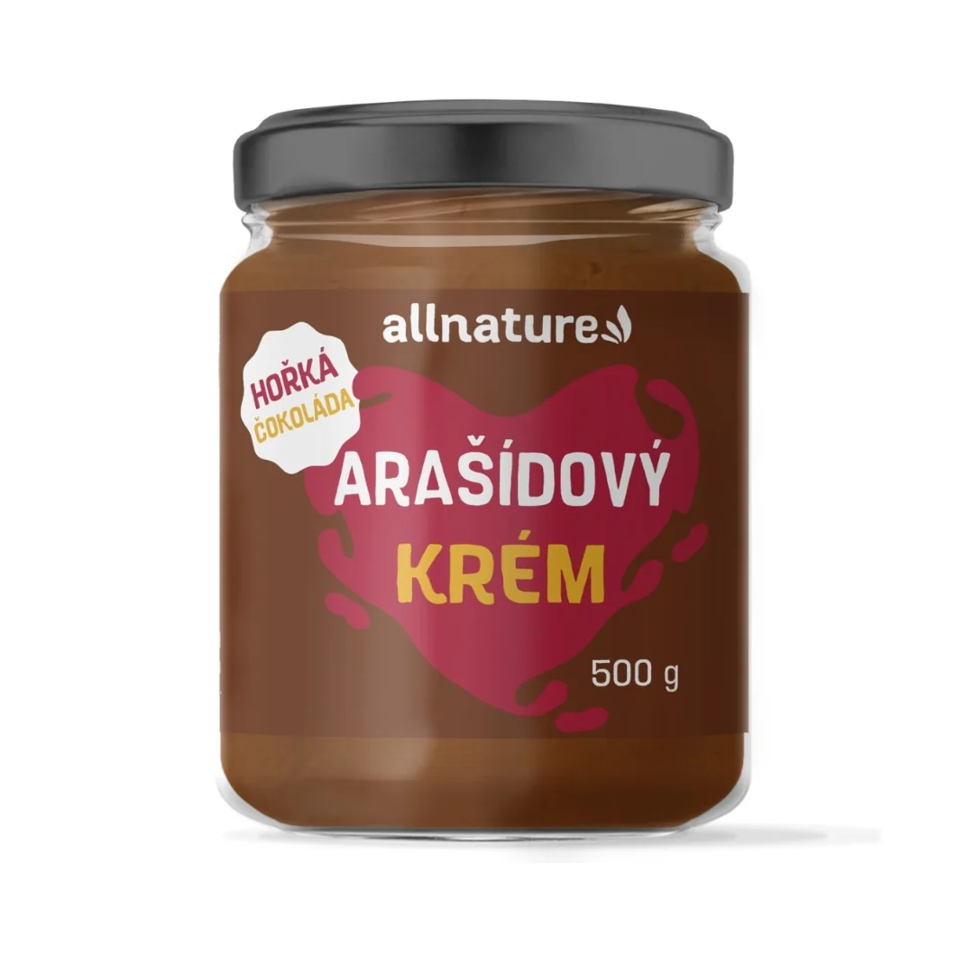 Allnature Arašídový krém hořká čokoláda 500 g