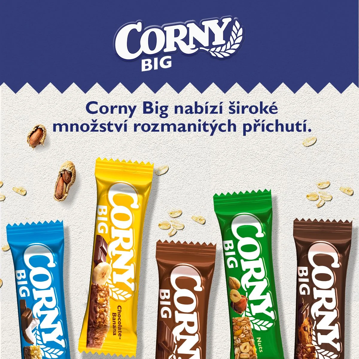 Corny BIG banán v mléčné čokoládě müsli tyčinka 50 g