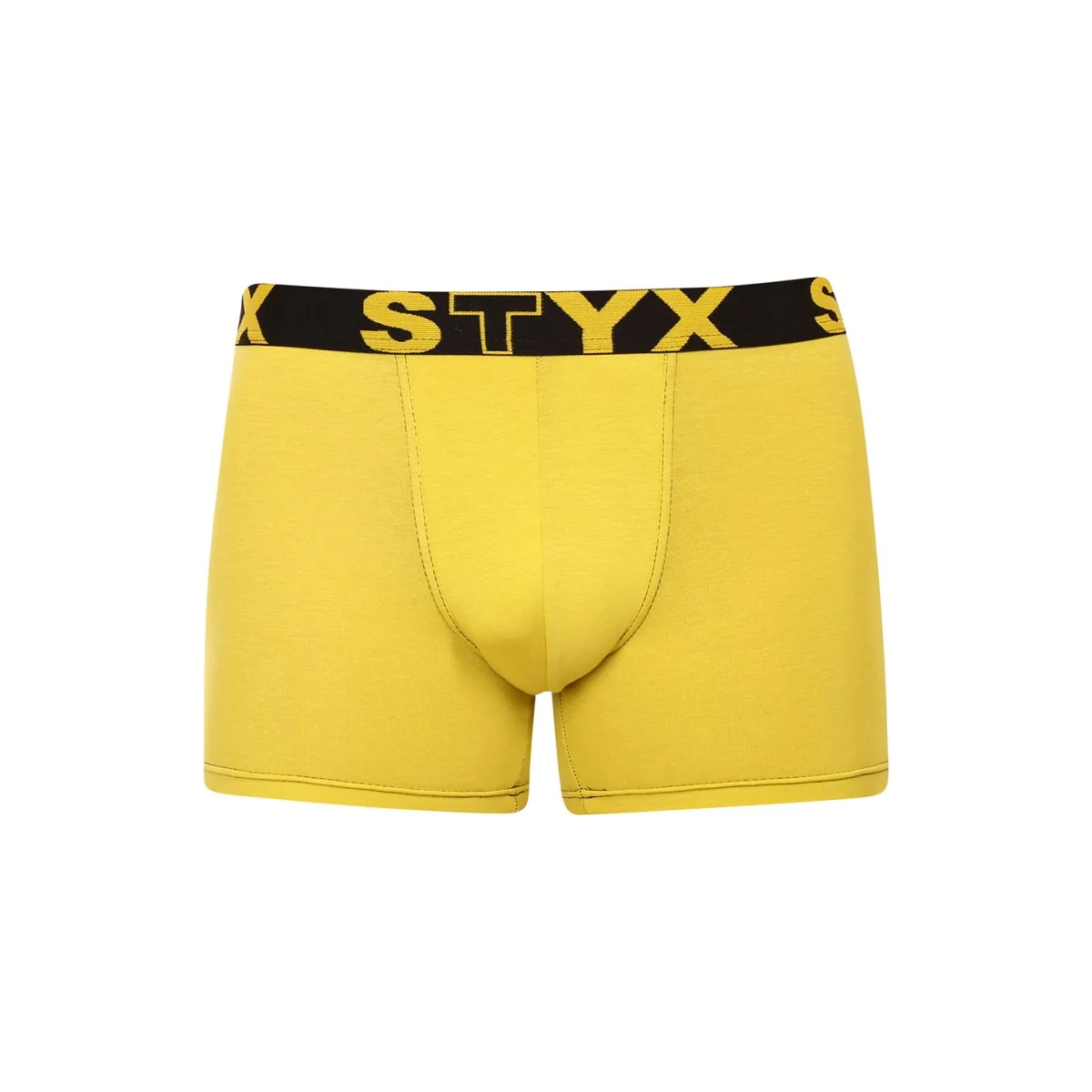 Styx Pánské boxerky long sportovní guma zelenožluté (U1065) XL