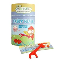 JACK N' JILL Fairy Floss Zubní nit s rukojetí pro děti s jemnou jahodovou příchutí