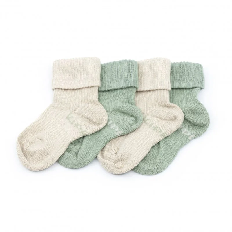 KipKep dětské ponožky Stay-on-Socks 0-6m 2páry Calming Green 