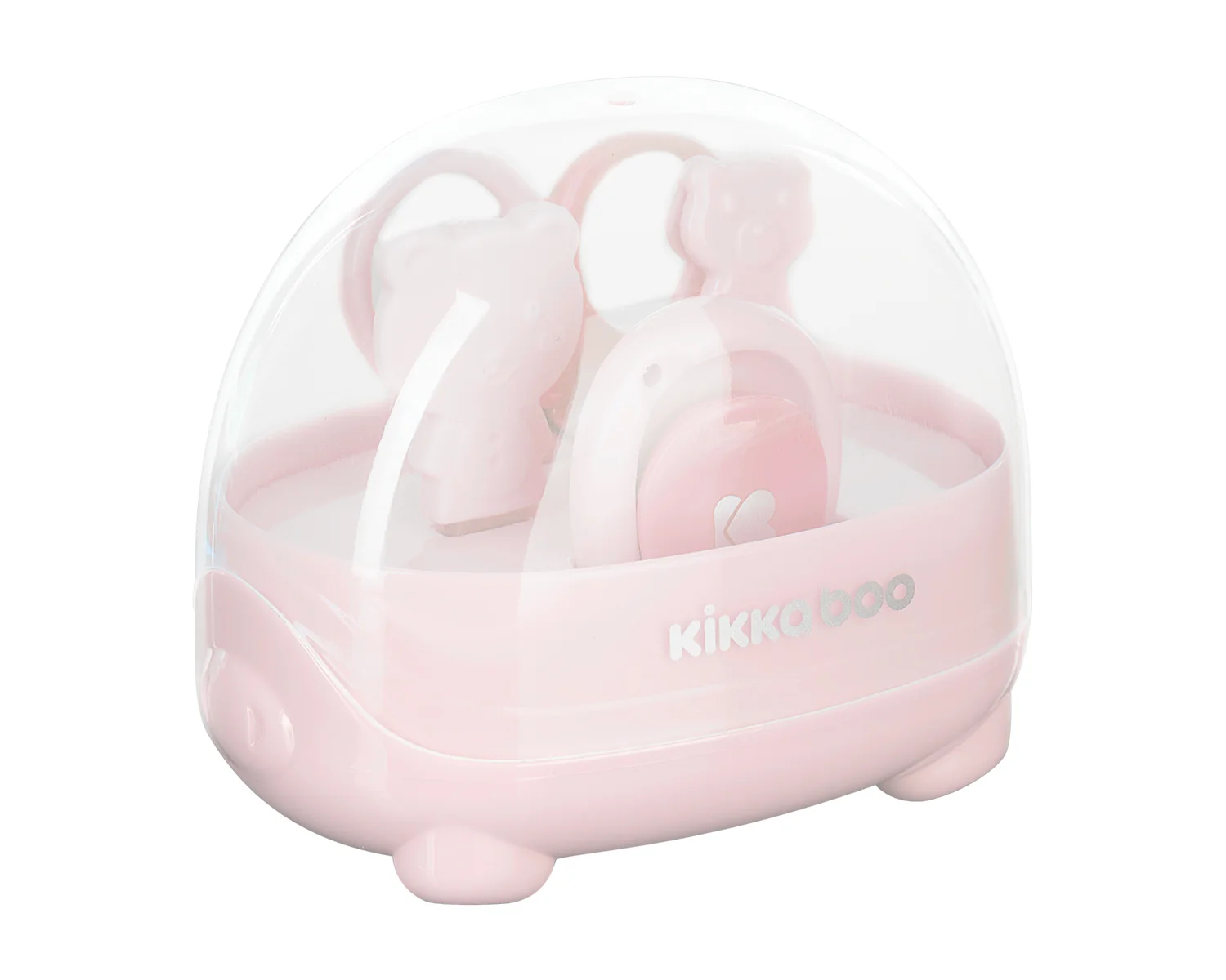 KikkaBoo Dětská manikúrní sada Bear Pink 4 ks