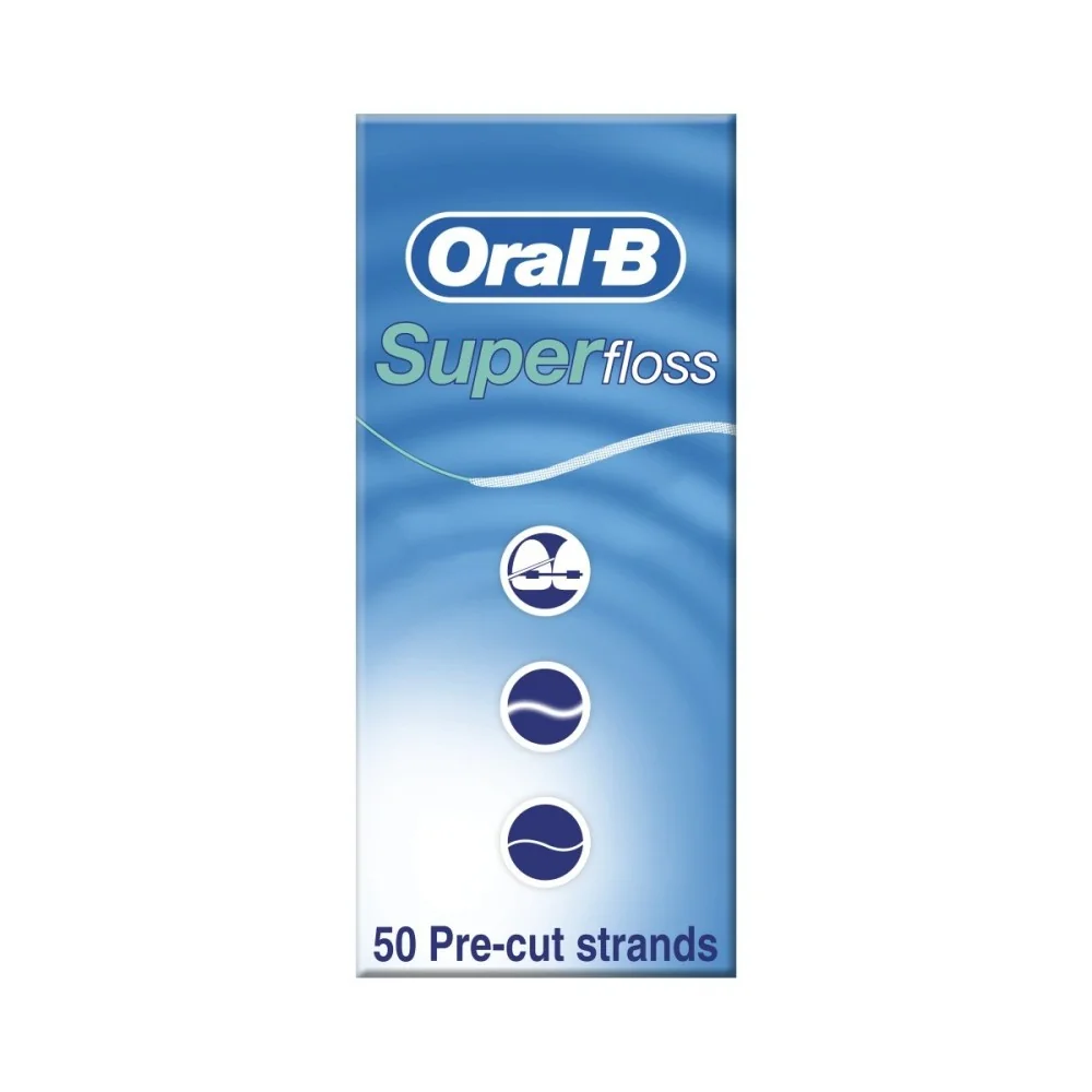 Oral-B SuperFloss zubní nit voskovaná 50 ks