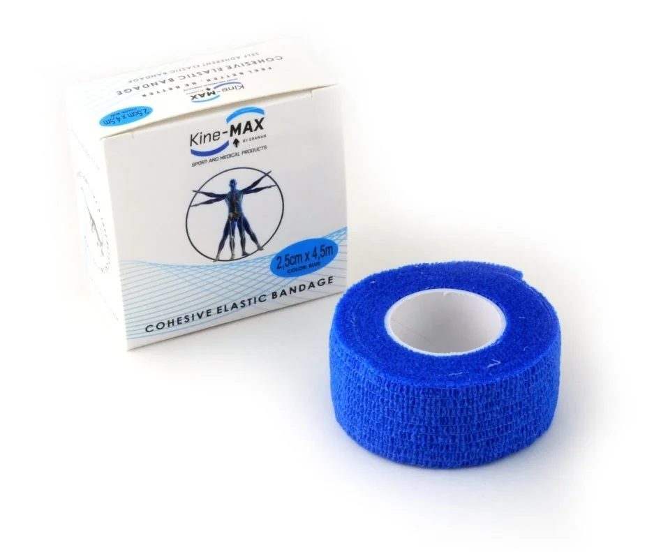 KineMAX Cohesive 2,5 cm x 4,5 m elastické obinadlo 1 ks modré