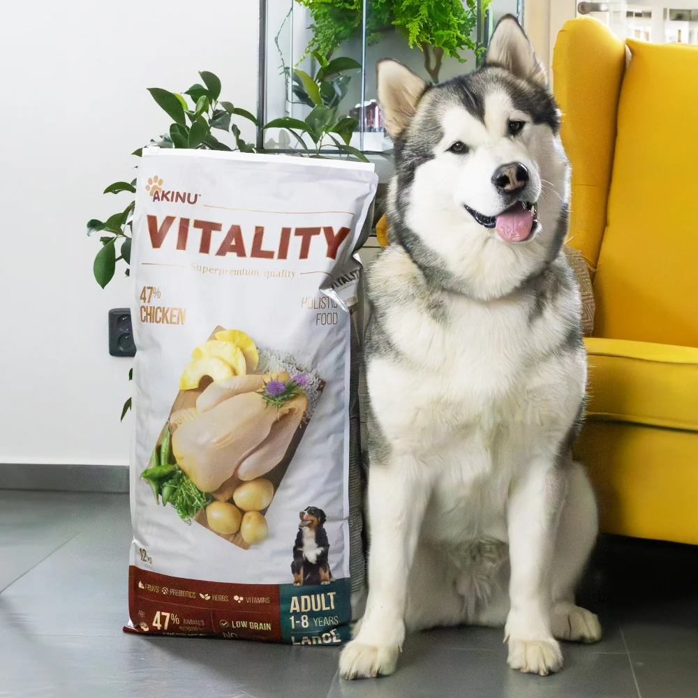 Akinu VITALITY kuřecí granule pro psy velkých plemen 12 kg 