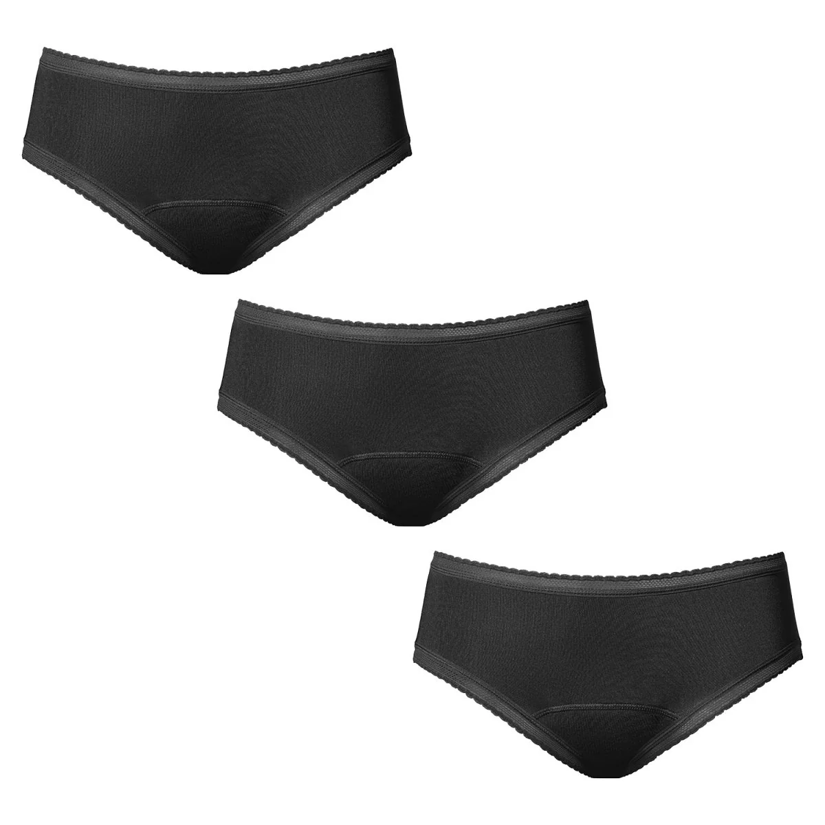 love Luna 3PACK Menstruační kalhotky  Bikini (LOVE203) XL 