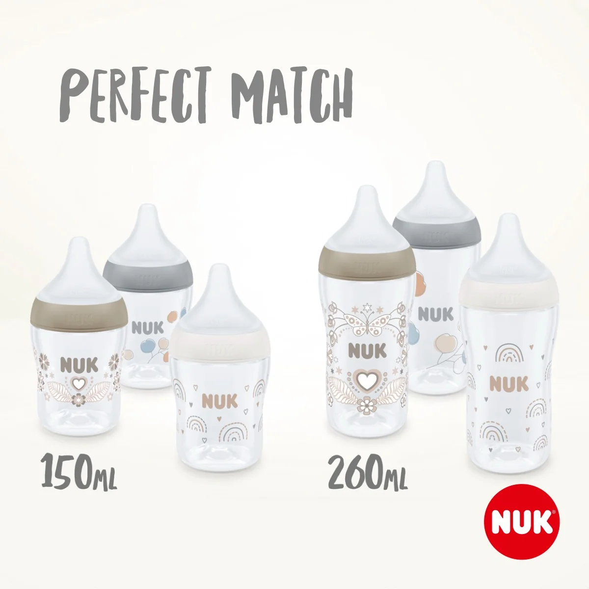 NUK Perfect Match Savička 3m+ vel. M 2 ks