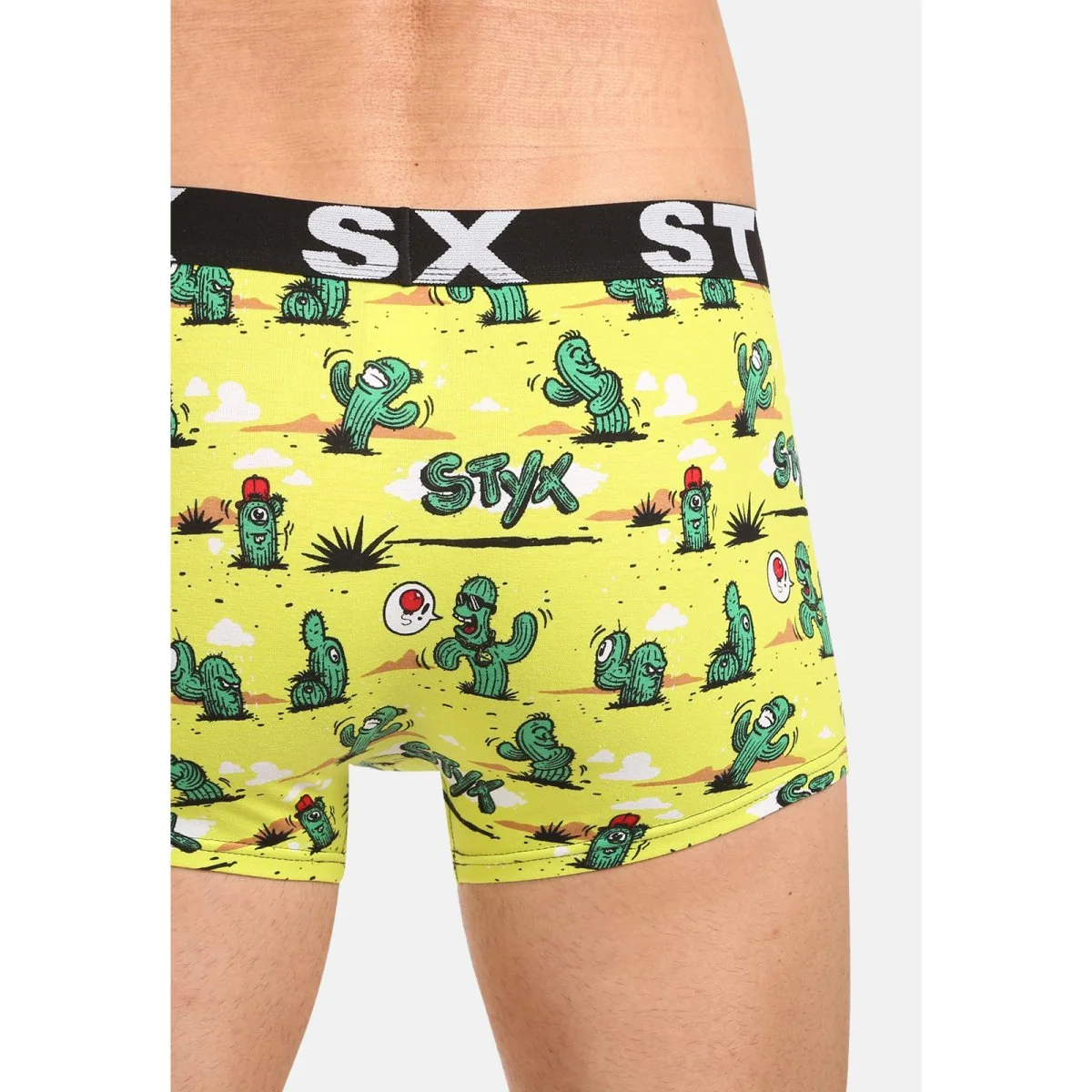 Styx Pánské boxerky art sportovní guma kaktusy (G1351) M 