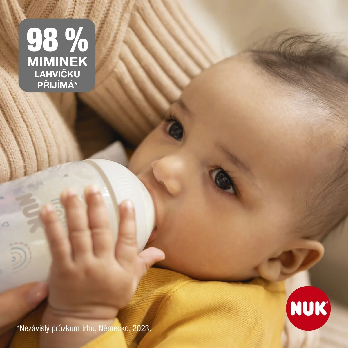 NUK Perfect Match Skleněná láhev 3+m 230 ml 1 ks