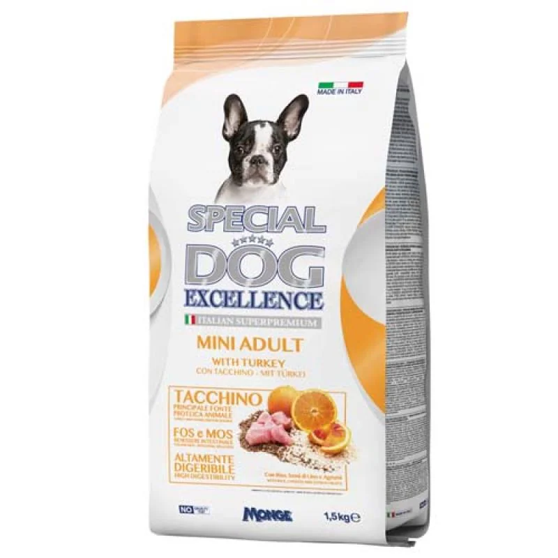 Monge SPECIAL DOG EXCELLENCE MINI Adult 1,5kg krůta  superprémiové krmivo pro psy m