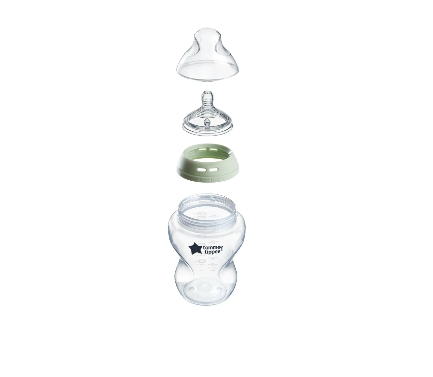 Tommee Tippee Natural Start Samosterilizační skleněná kojenecká lahev s Anti-Colic savičkou Pomalý průtok 0m+ 250 ml 1 ks