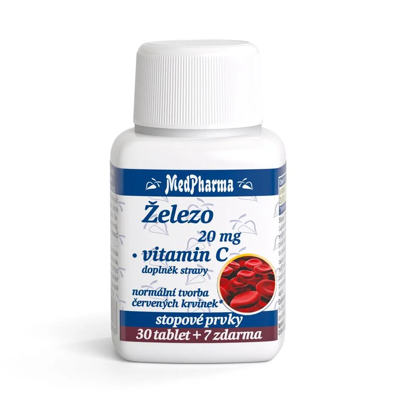 MedPharma Železo 20 mg + vitamin C 37 tablet