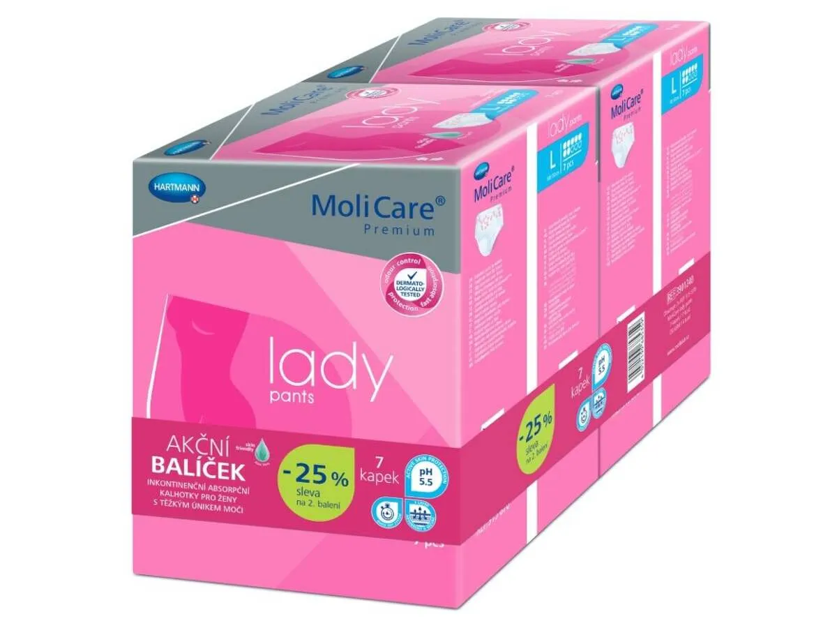 MoliCare Lady Pants 7 kapek, vel. L inkontinenční kalhotky 2x7 ks