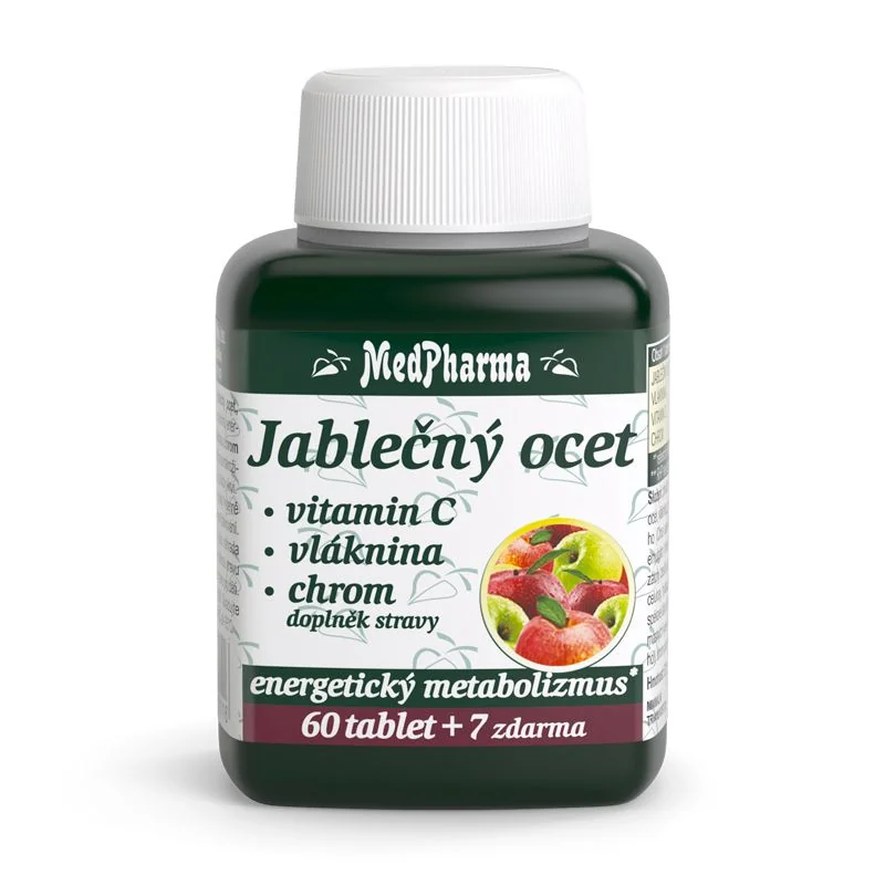 MedPharma Jablečný ocet + vitamin C + vláknina + chrom 67 tablet