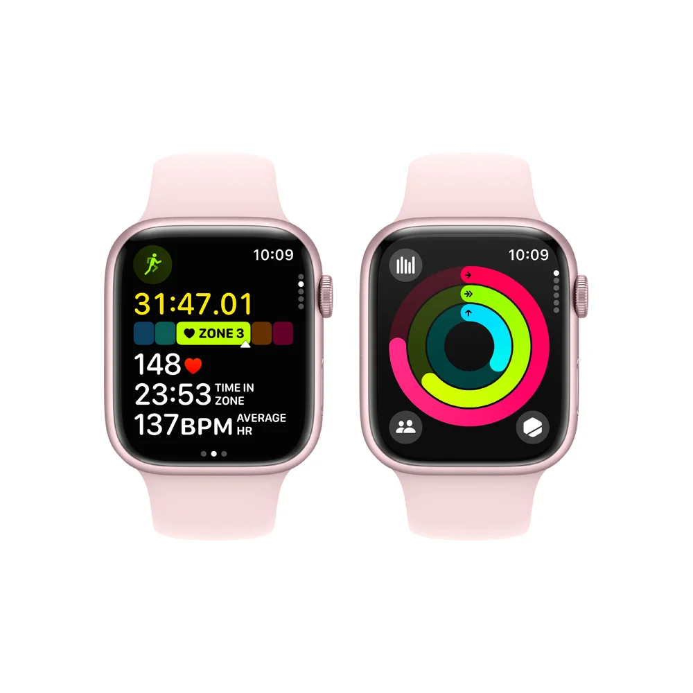 Apple Watch S9 Cellular 45 mm sport band S/M smart hodinky Pink/Light Pink