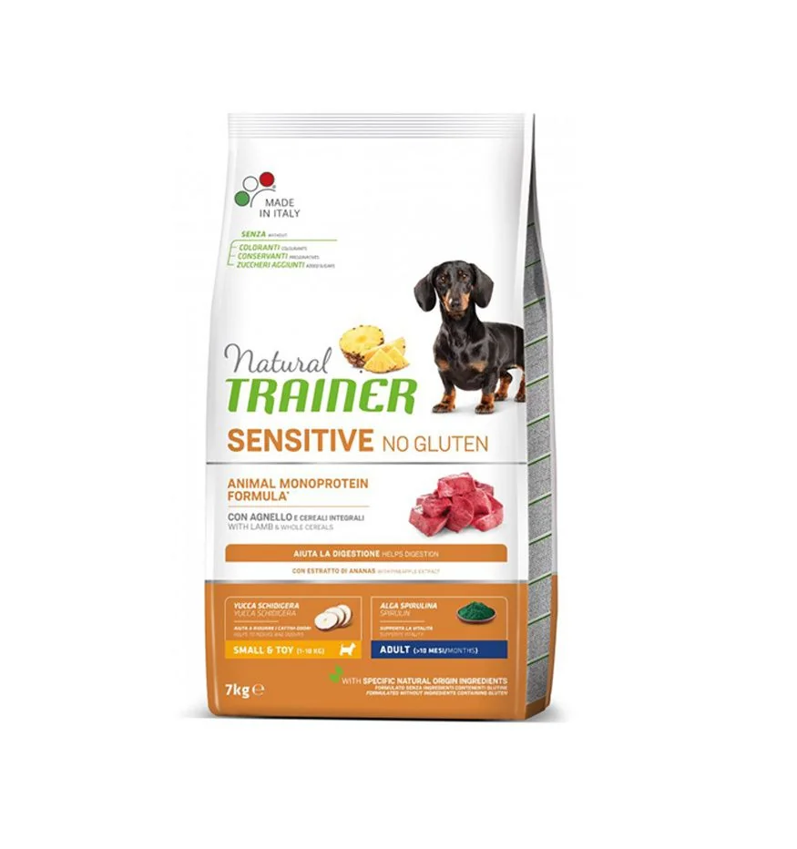 Natural Trainer No gluten mini jehně/rýže granule 7 kg