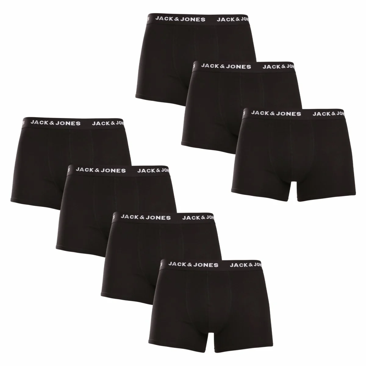 Jack and Jones 7PACK pánské boxerky černé (12171258) L 