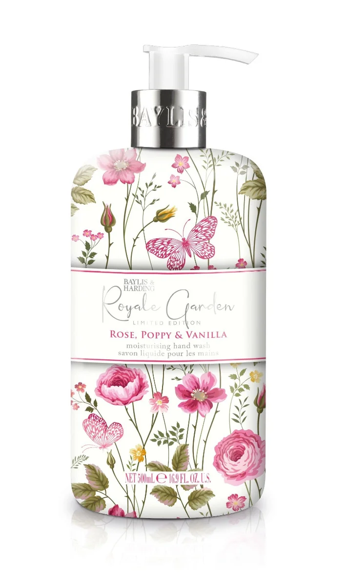 Baylis & Harding Tekuté mýdlo na ruce Rose, Poppy & Vanilla 500 ml