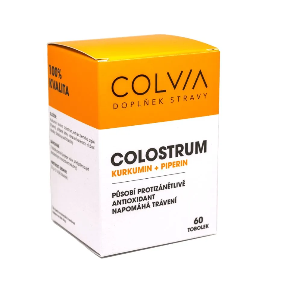 COLVIA Colostrum Kurkumin + Piperin 60 tobolek