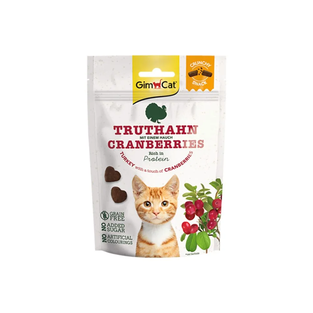 GimCat CrunchySnacks krocan s brusinkami 50 g