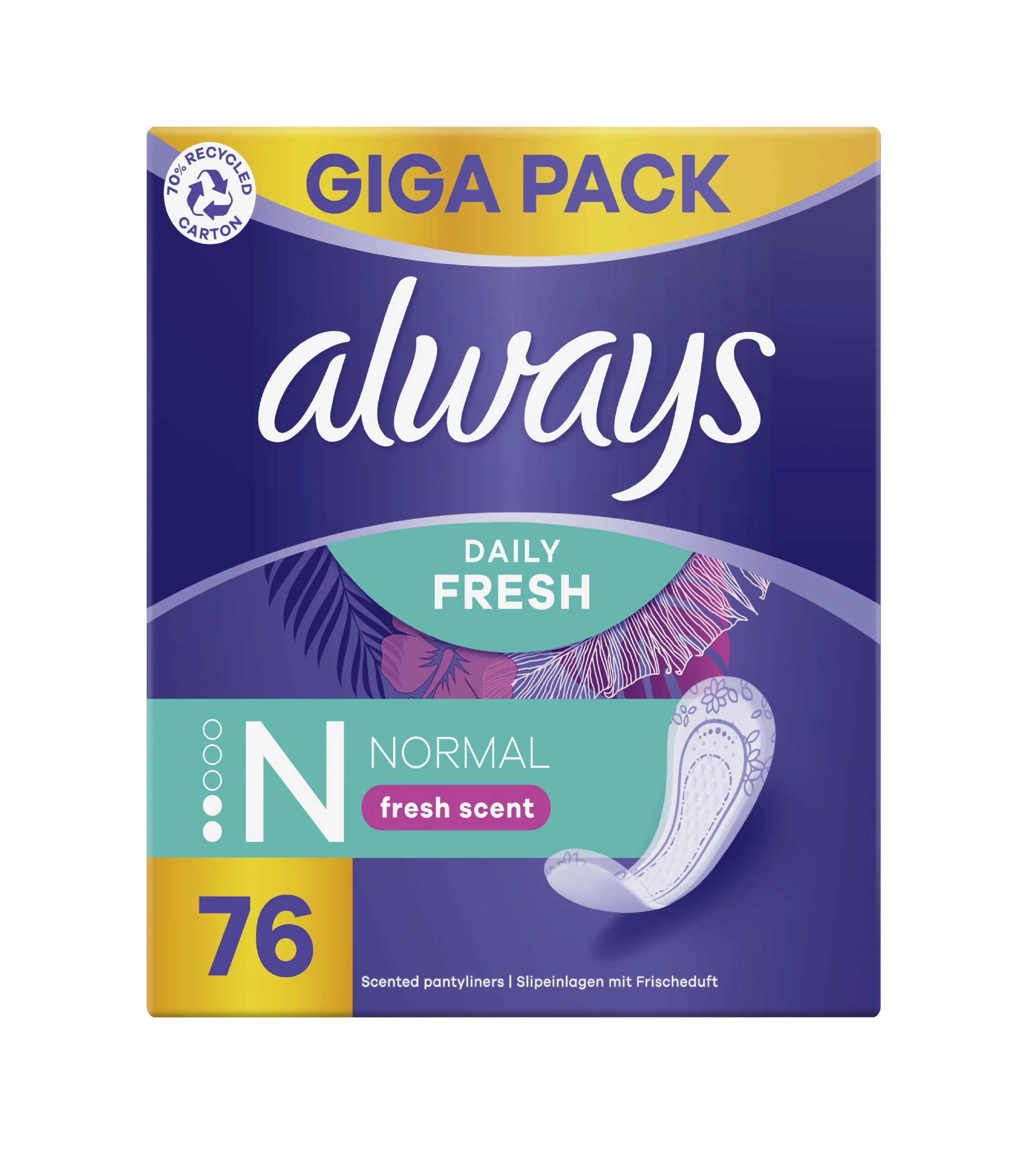 Always Daily Protect Normal Fresh Scent intimky 76 ks