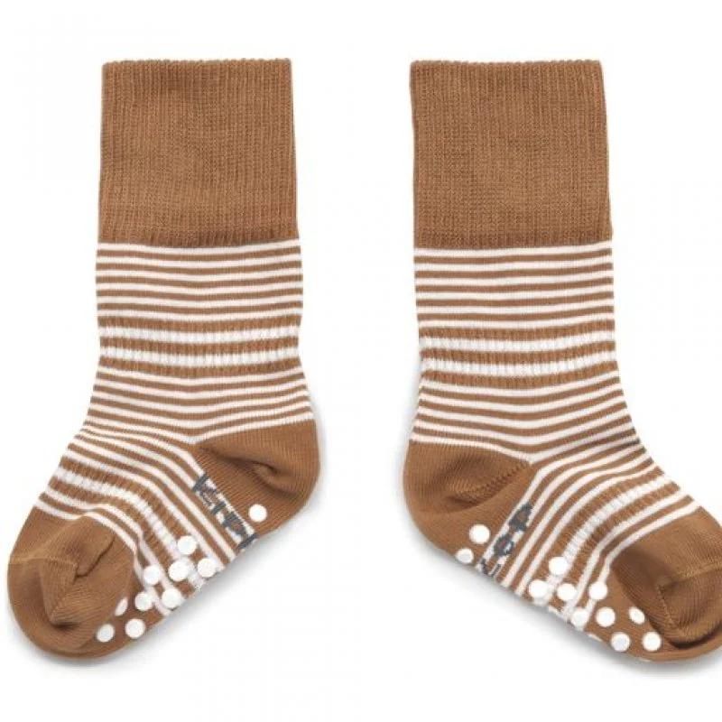 KipKep dětské ponožky Stay-on-Socks ANTISLIP 12-18m 1pár Camel 