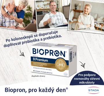 Biopron®, pro každý den – po kolonoskopii se doporučuje doplňovat probiotika a prebiotika