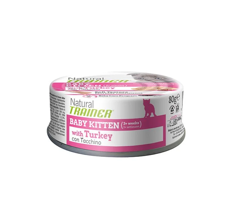 Natural Trainer Kitten krocan konzerva 80 g