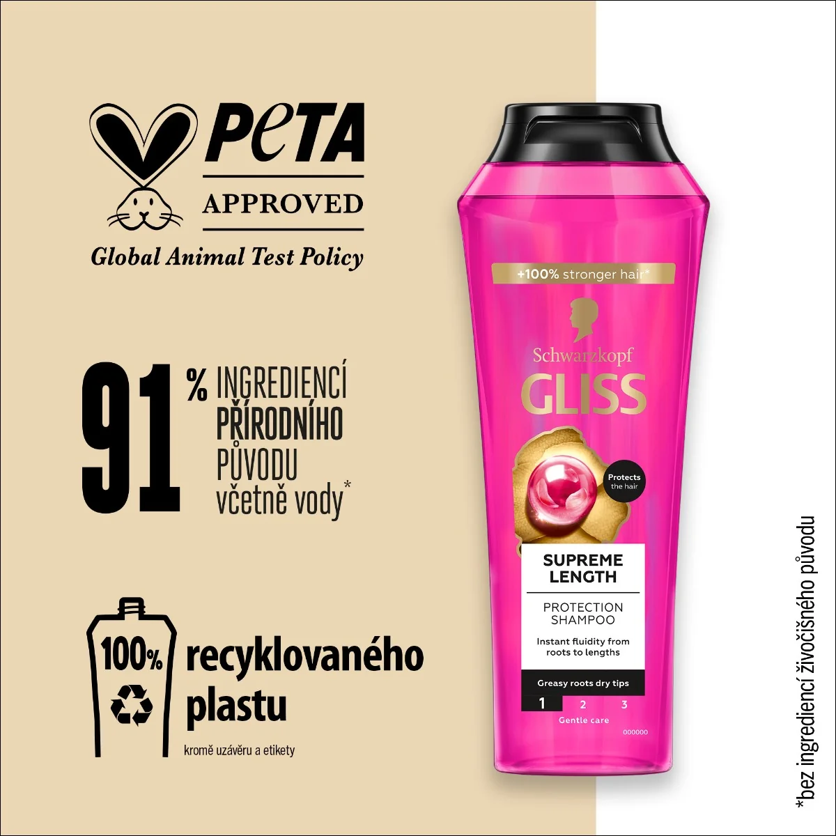 Gliss Supreme Length regenerační šampon 400 ml