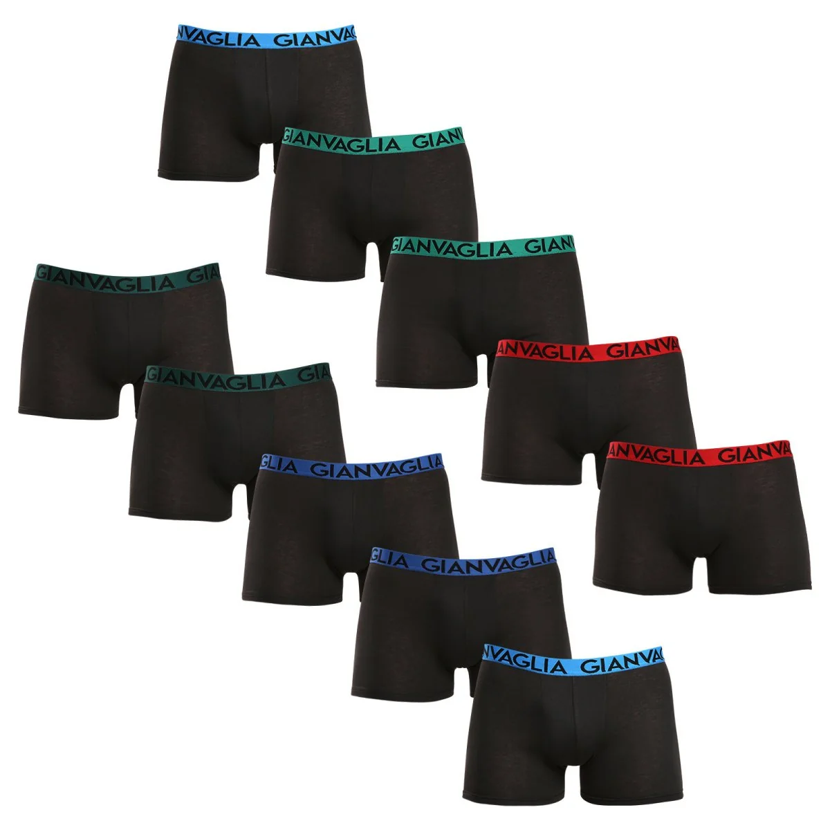 Gianvaglia 10PACK pánské boxerky černé (021) M