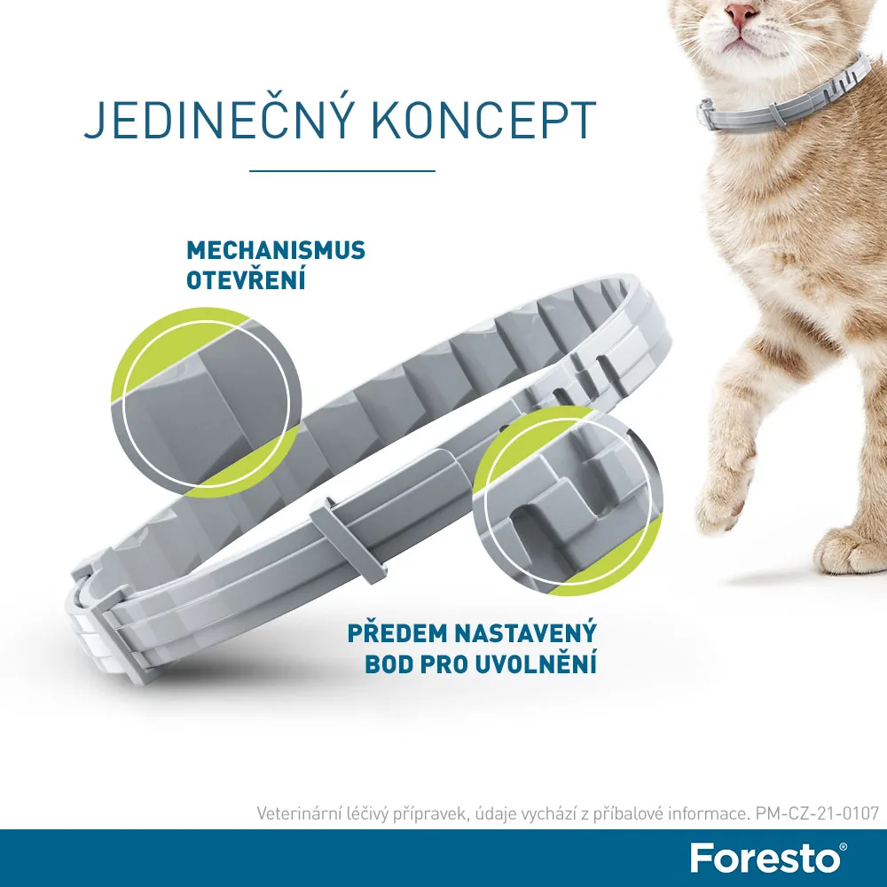 Foresto 1,25 g + 0,56 g obojek pro kočky a psy do 8 kg 38 cm 1 ks