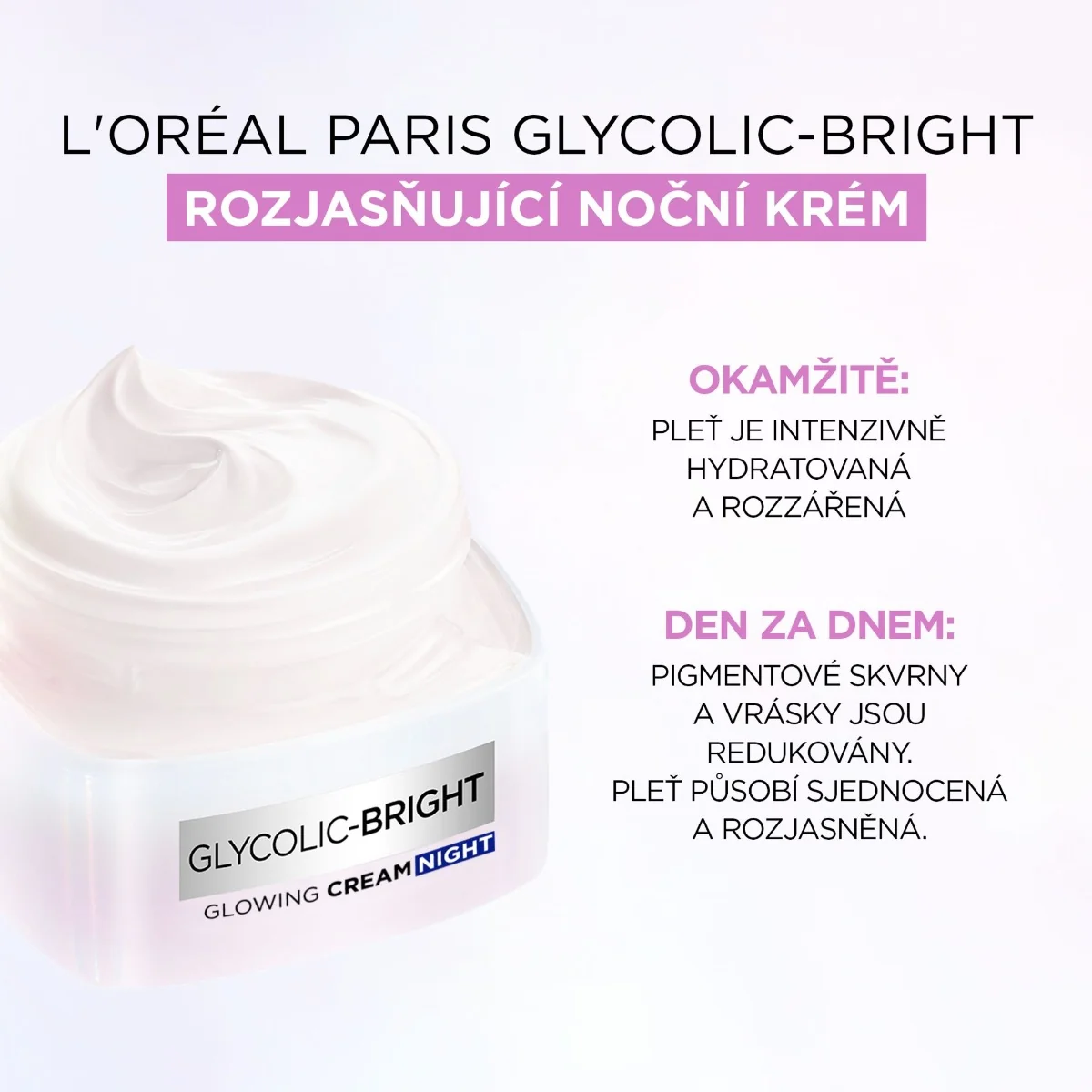 Loréal Paris Glycolic-Bright rozjasňující noční krém 50 ml