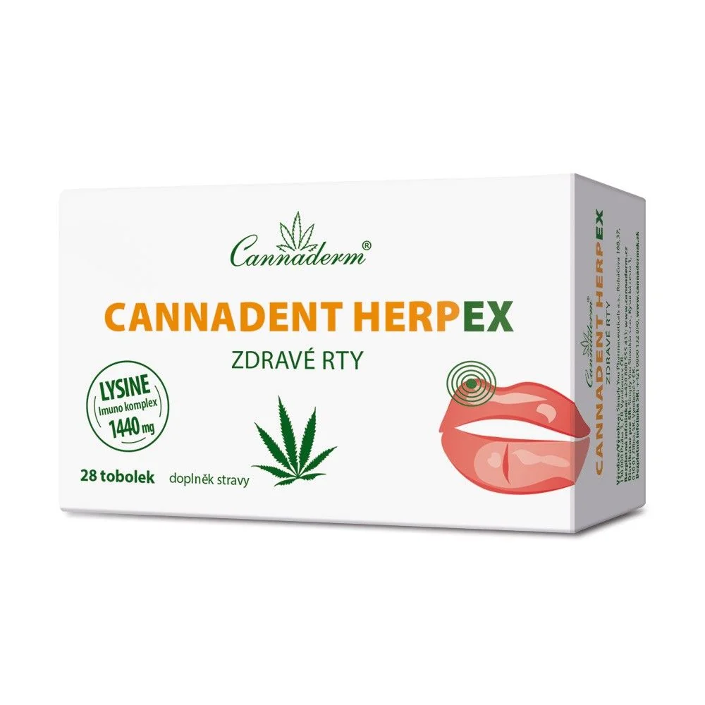 Cannaderm Cannadent HerpEX zdravé rty 28 tobolek