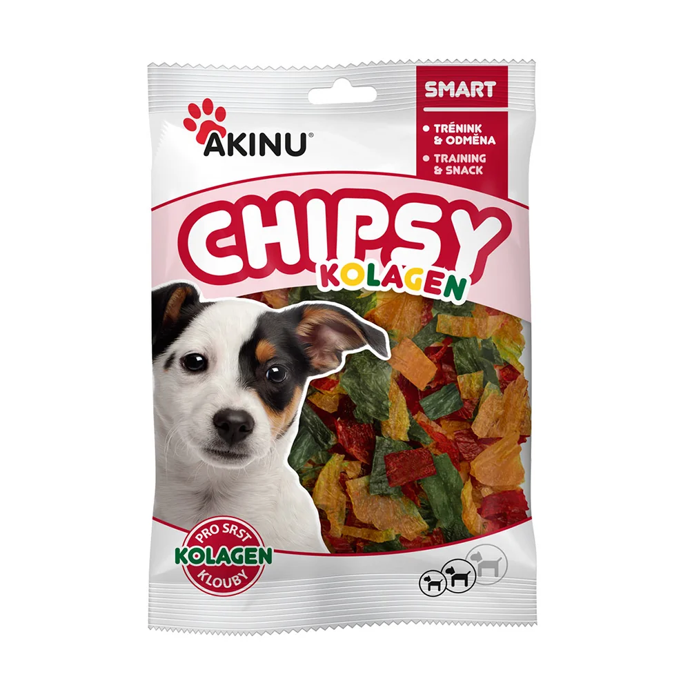 Akinu Chipsy kolagen pro psy 60 g 