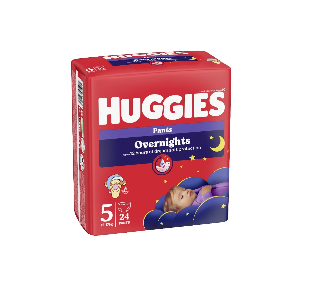 Huggies Overnights Pants 5 12-17 kg dětské pleny 24 ks