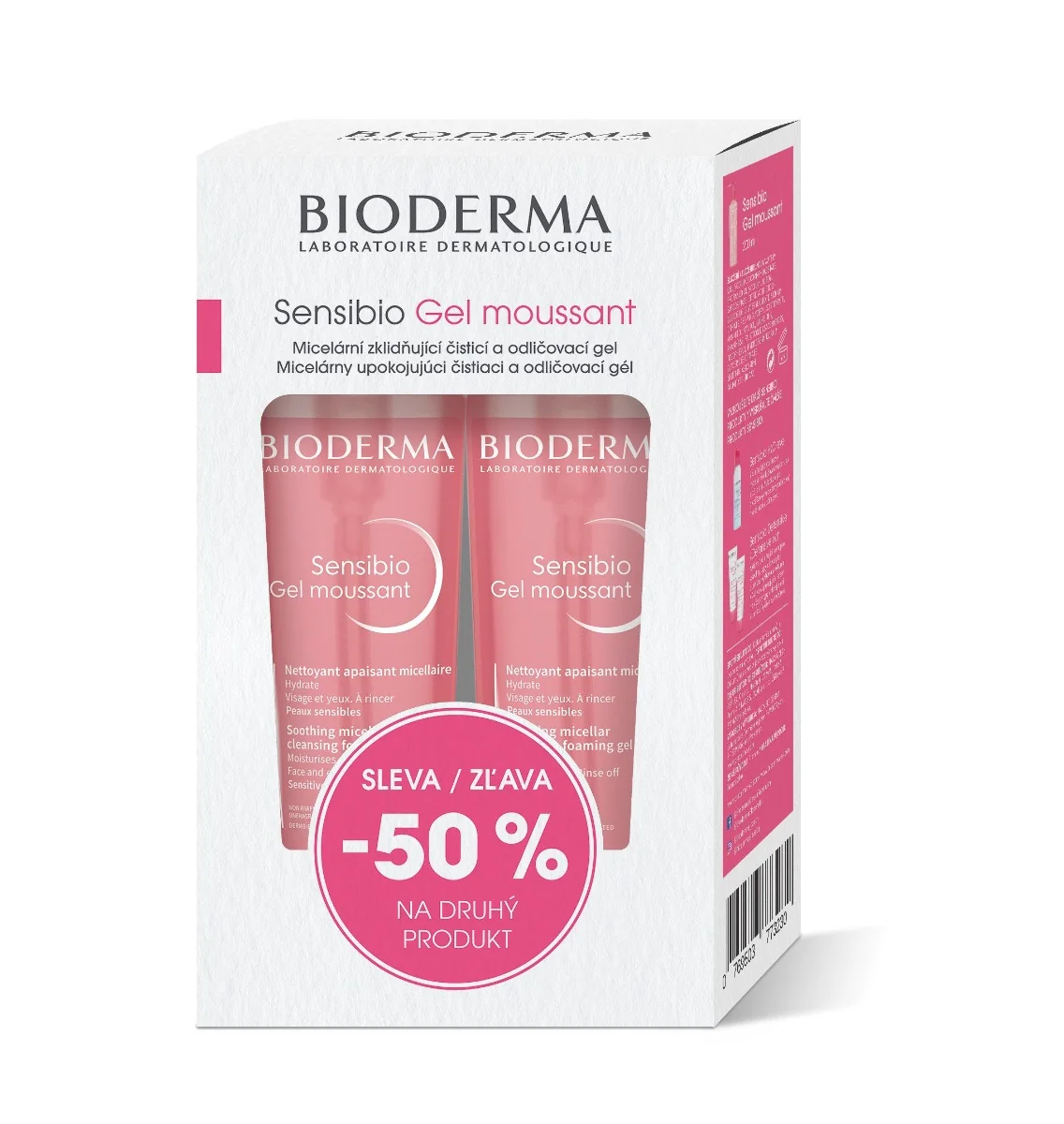 BIODERMA Sensibio Gel moussant pěnivý gel 200 ml 1+1 Festival