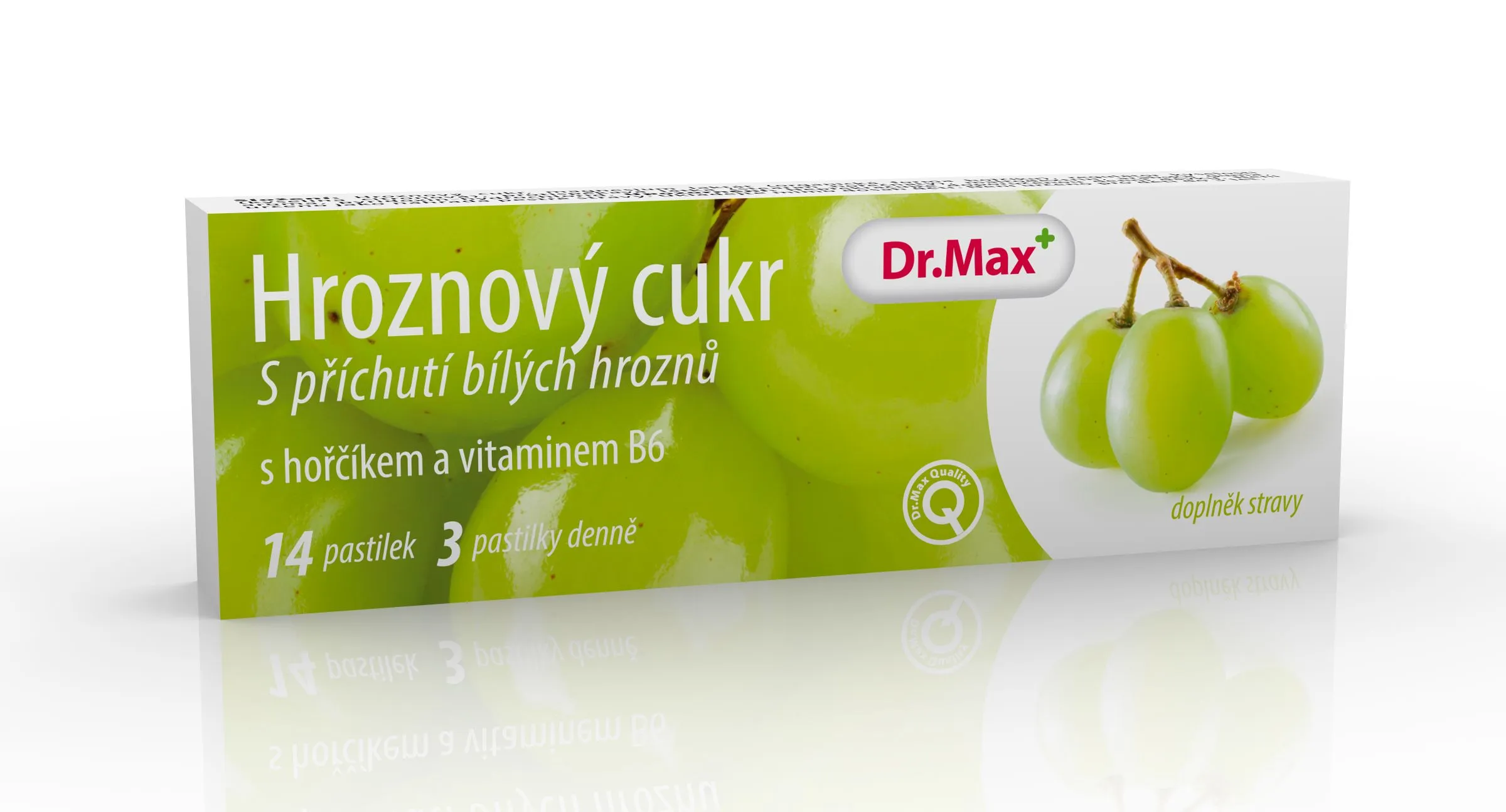 Dr. Max Hroznový cukr s hořčíkem a vitaminem B6 14 pastilek