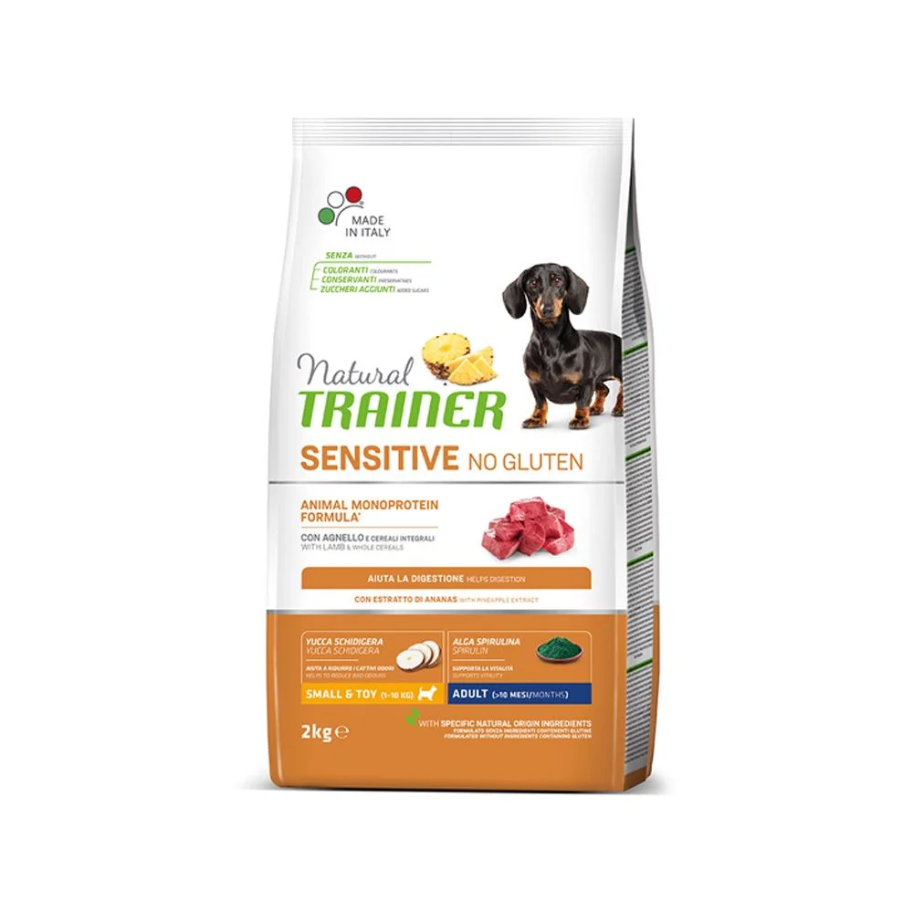 Natural Trainer No gluten mini jehněčí granule 2 kg