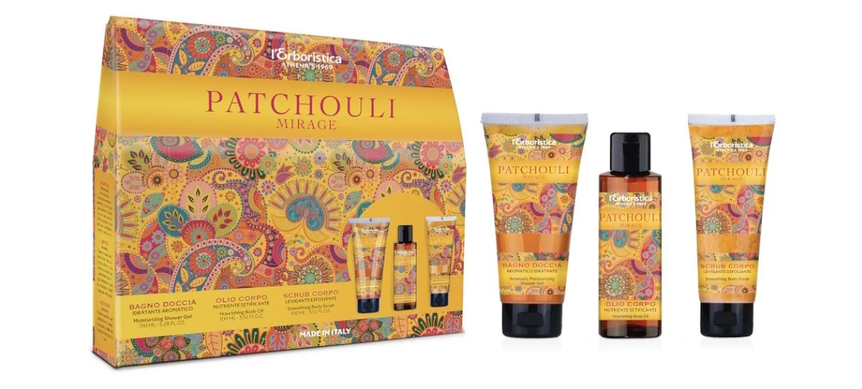 Erboristica Patchouli Mirage tělová kosmetická sada 3 ks